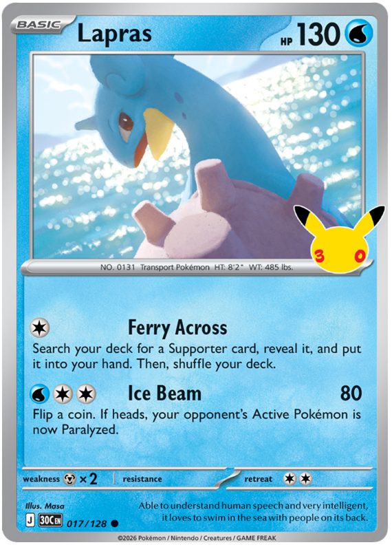 017/128 - Lapras - 30th Celebration