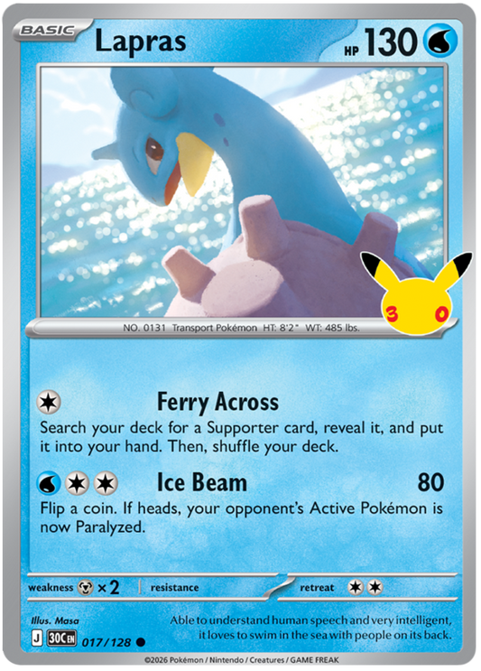 017/128 - Lapras - 30th Celebration