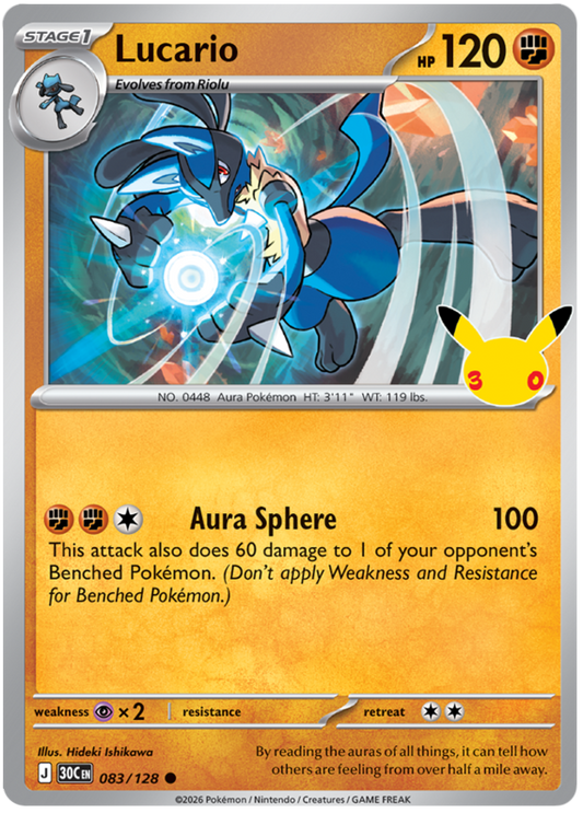 083/128 - Lucario - 30th Celebration