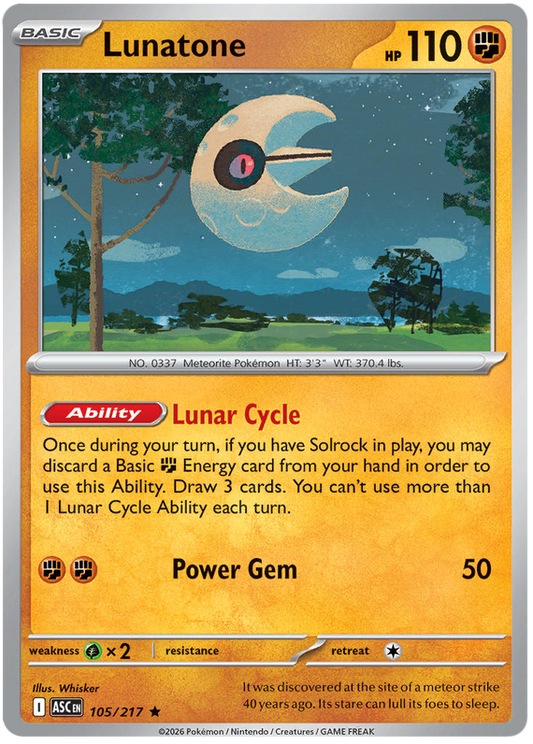 105/217 - Lunatone - Ascended Heroes