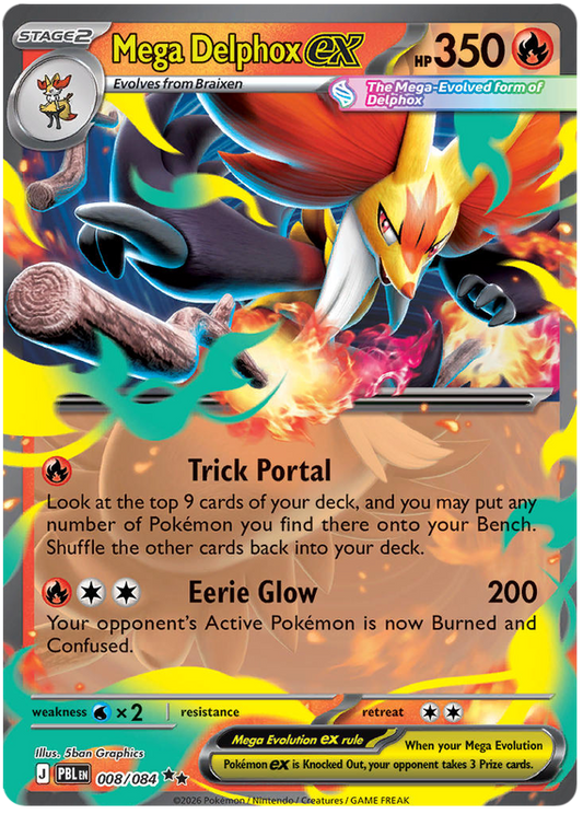 008/084 - Mega Delphox ex - Pitch Black