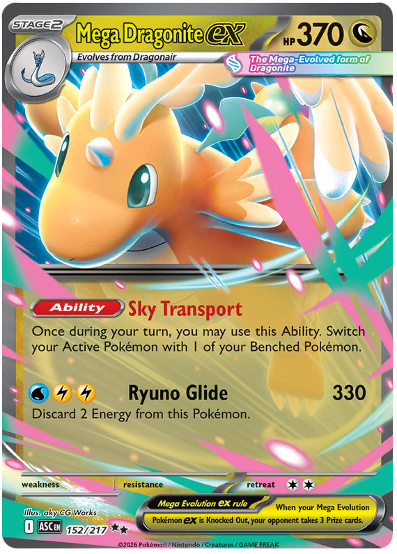152/217 - Mega Dragonite ex - Ascended Heroes
