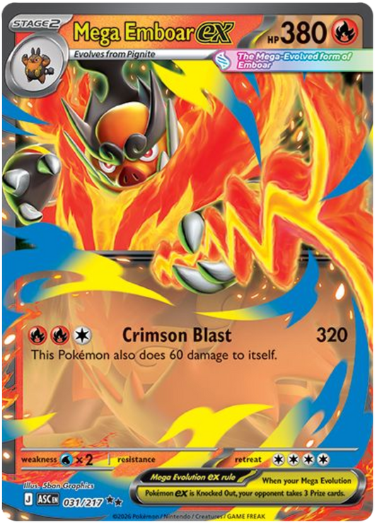 031/217 - Mega Emboar ex - Ascended Heroes