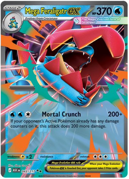 043/217 - Mega Feraligatr ex - Ascended Heroes