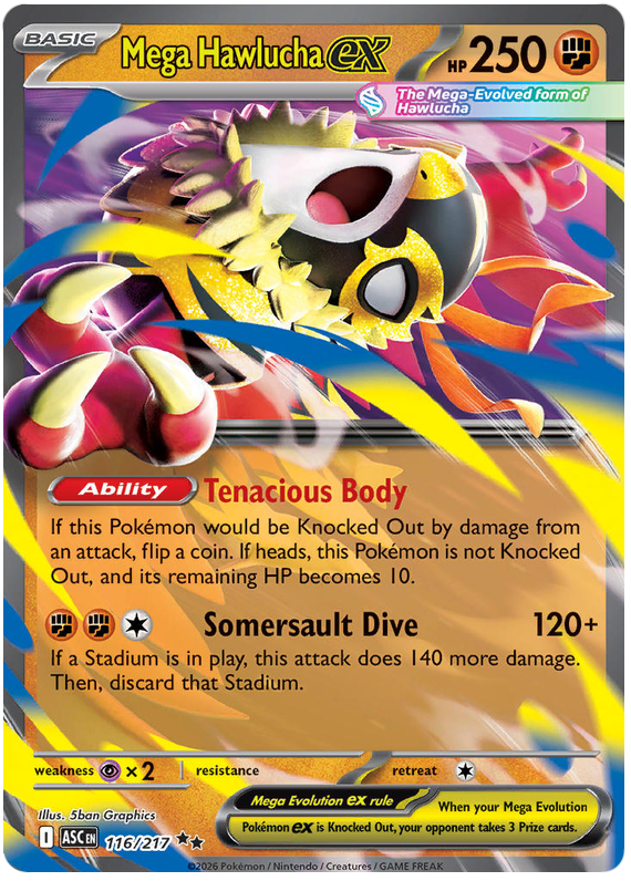 116/217 - Mega Hawlucha ex - Ascended Heroes
