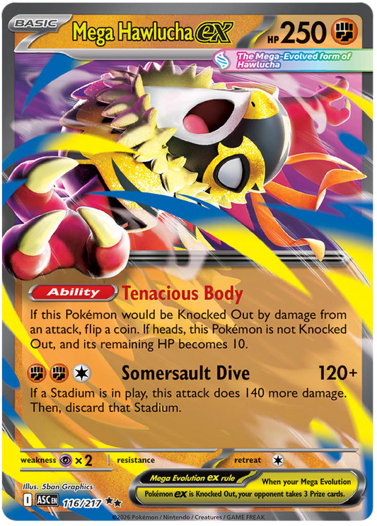 116/217 - Mega Hawlucha ex - Ascended Heroes
