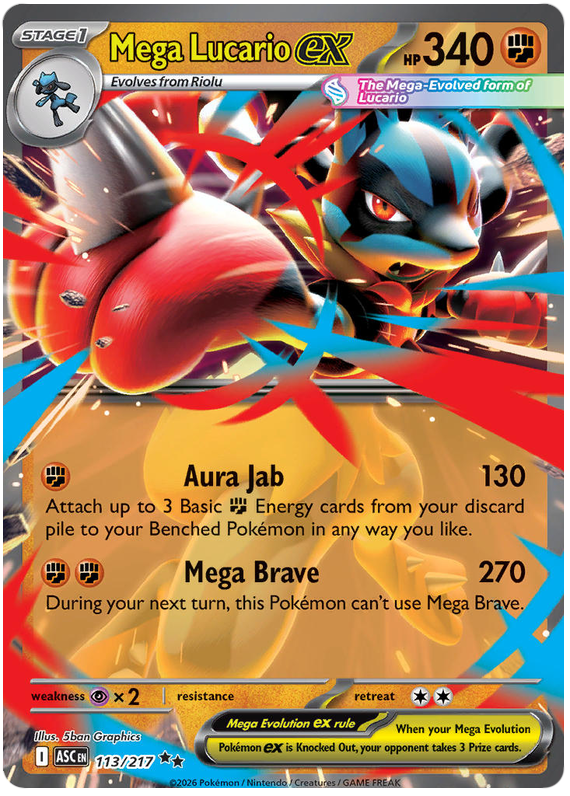 113/217 - Mega Lucario ex - Ascended Heroes