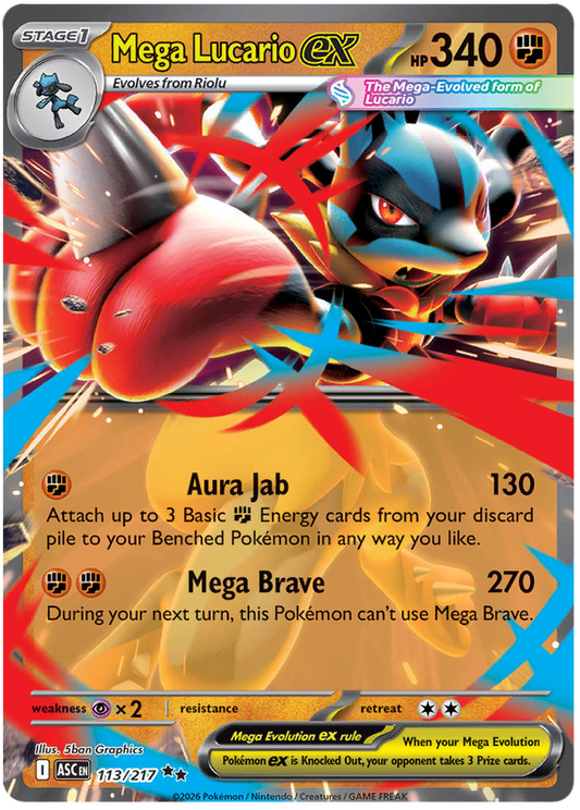 113/217 - Mega Lucario ex - Ascended Heroes
