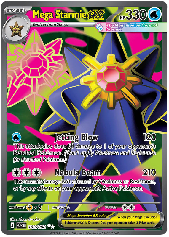 102/088 - Mega Starmie ex - Perfect Order