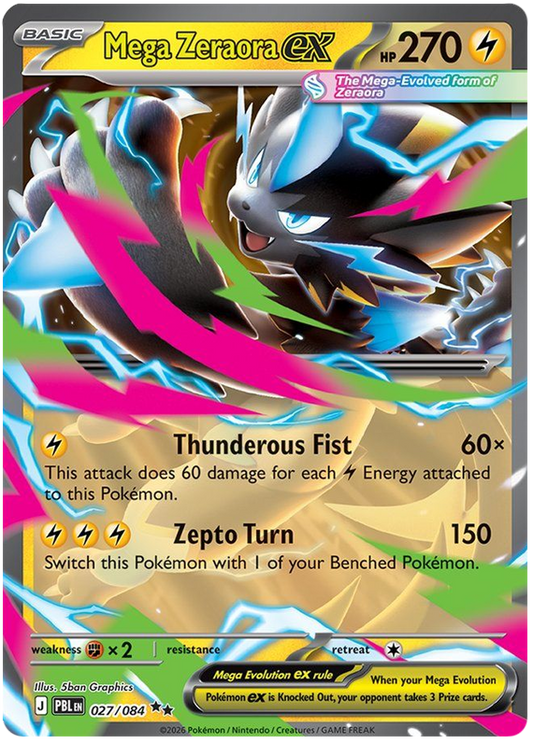 027/084 - Mega Zeraora ex - Pitch Black