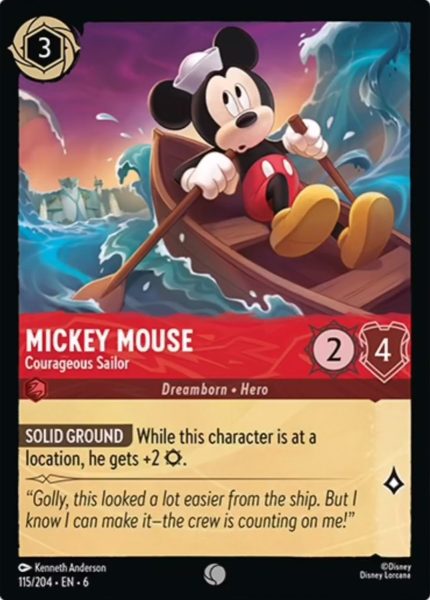 115/204 - Mickey Mouse - Courageous Sailor - Asurite Sea