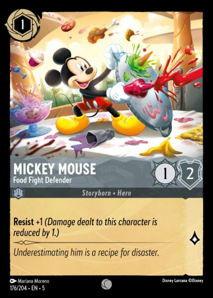 176/204 - Mickey Mouse - Food Fight Defender - Shimmering Skies