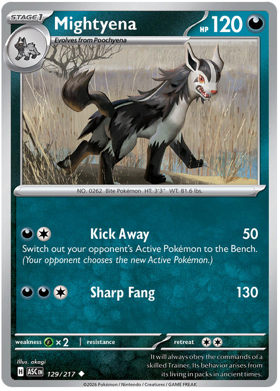 129/217 - Mightyena - Ascended Heroes