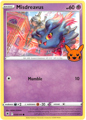 058/189 - Misdreavus - Trick or Trade - Astral Radiance