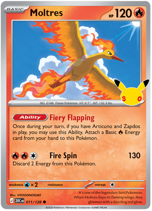 011/128 - Moltres - 30th Celebration
