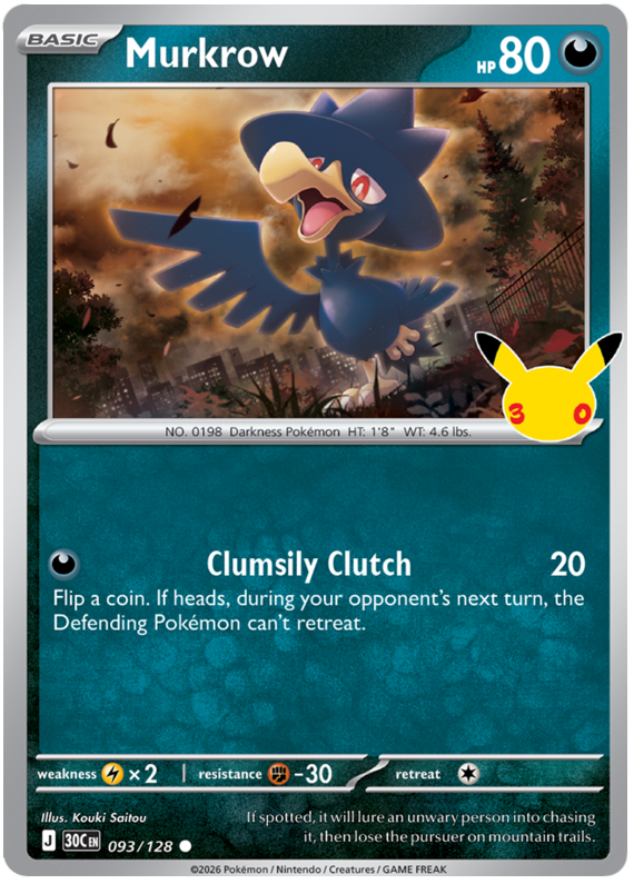 093/128 - Murkrow - 30th Celebration