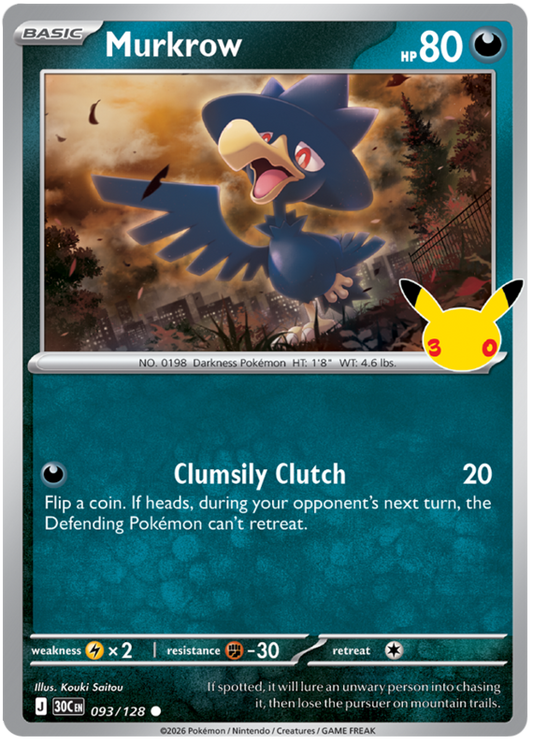 093/128 - Murkrow - 30th Celebration