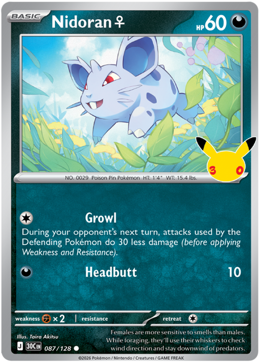 087/128 - Nidoran - 30th Celebration