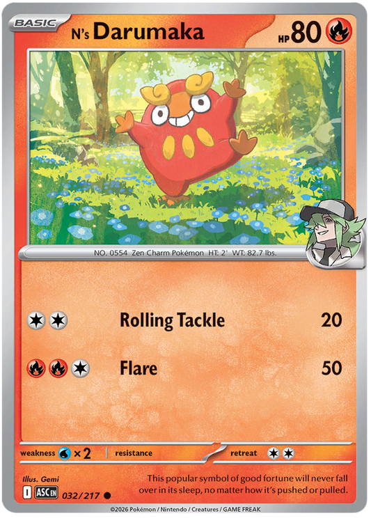 032/217 - N’s Darumaka - Ascended Heroes