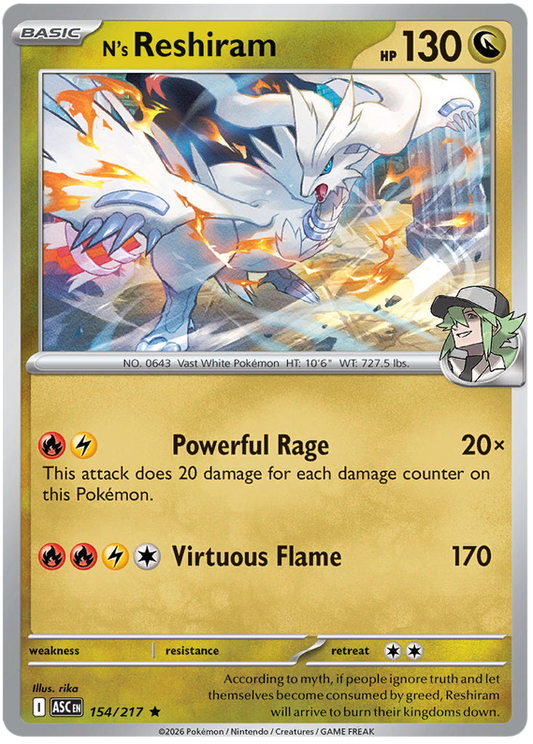 154/217 - N’s Reshiram - Ascended Heroes