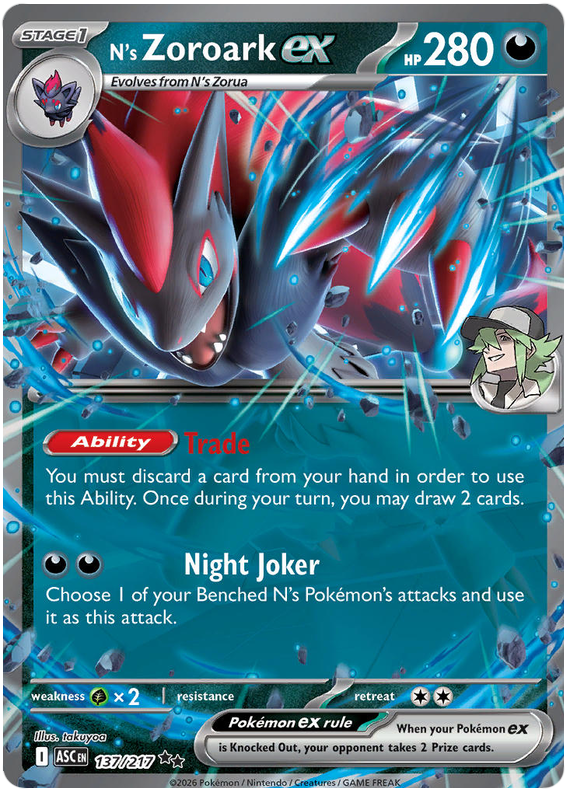 137/217 - N’s Zoroark ex - Ascended Heroes