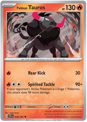 018/191 Paldean Tauros - Surging Sparks