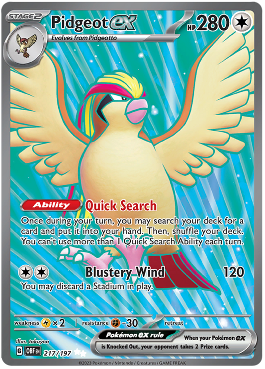 217/197 - Pidgeot ex - Obsidian Flames