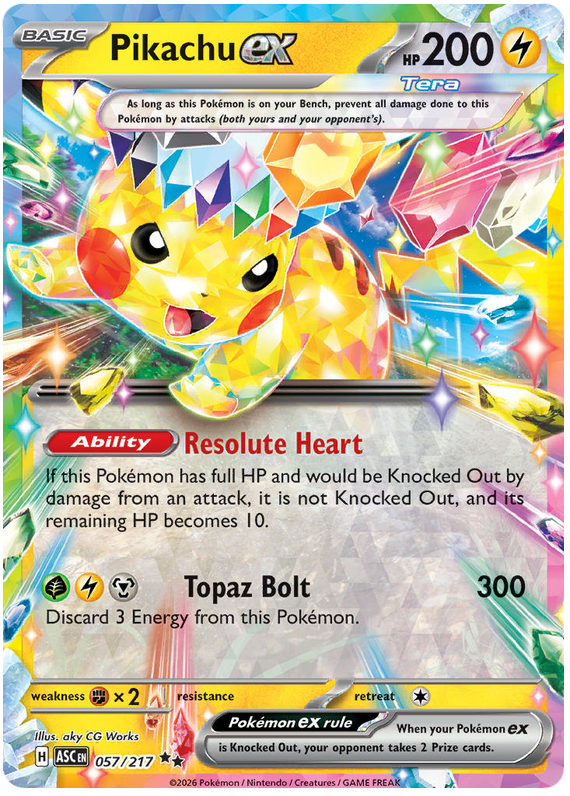 057/217 - Pikachu ex - Ascended Heroes