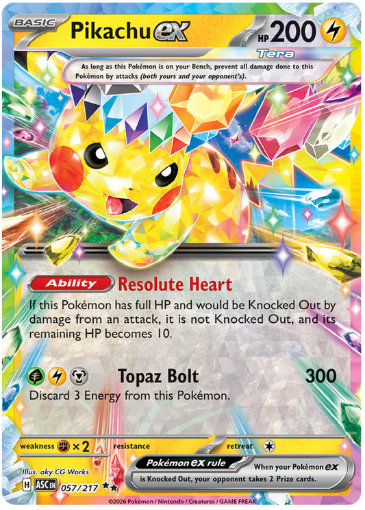057/217 - Pikachu ex - Ascended Heroes