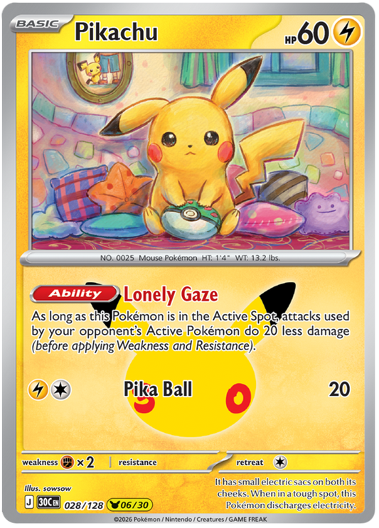 028/128 - 06/30 - Pikachu - 30th Celebration