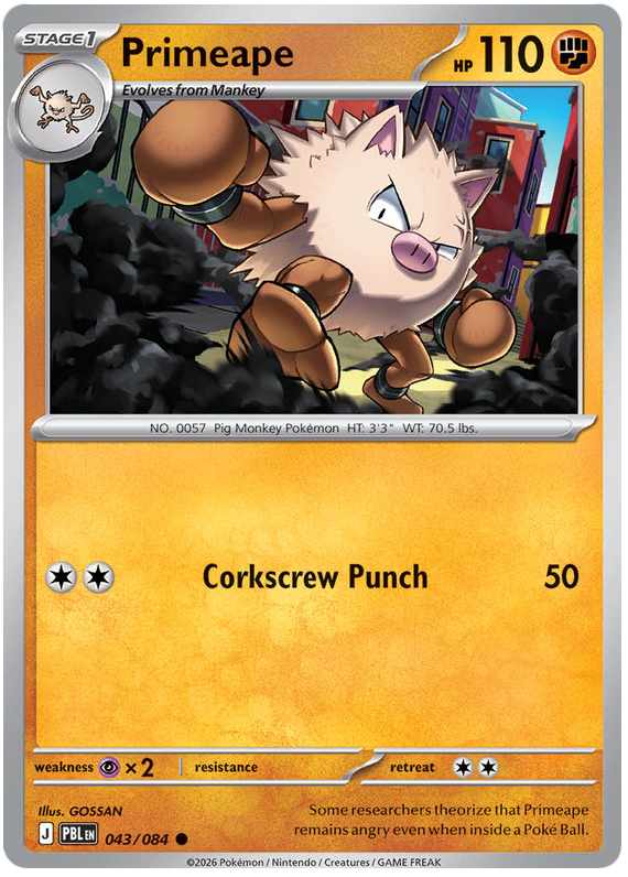 043/084 - Primeape - Pitch Black