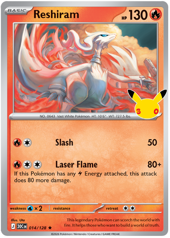 014/128 - Reshiram - 30th Celebration