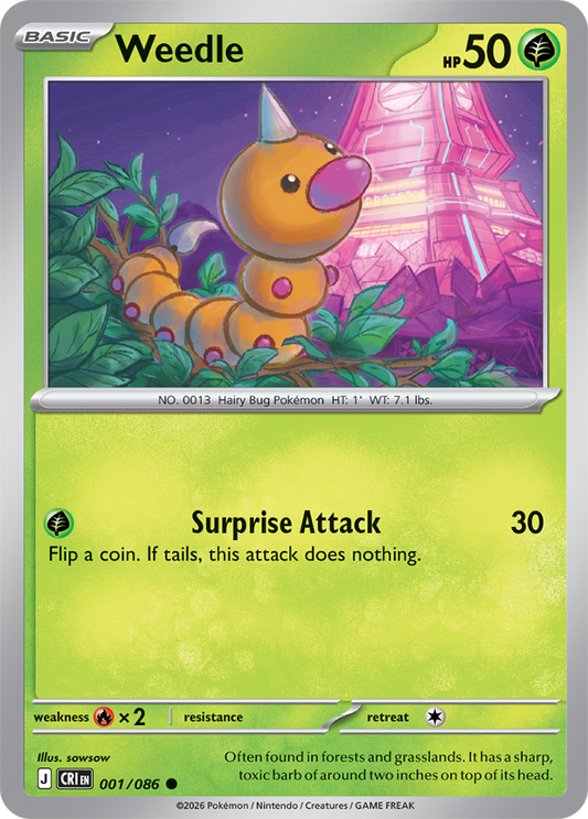 001/086 - Weedle - Chaos Rising