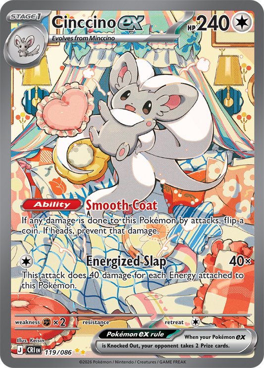 119/086 - Cinccino ex - Chaos Rising