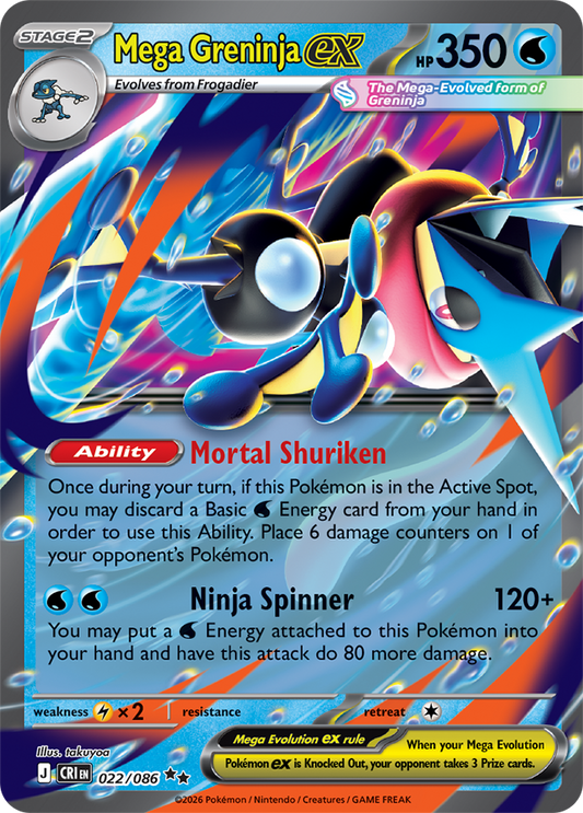 022/086 - Mega Greninja ex - Chaos Rising