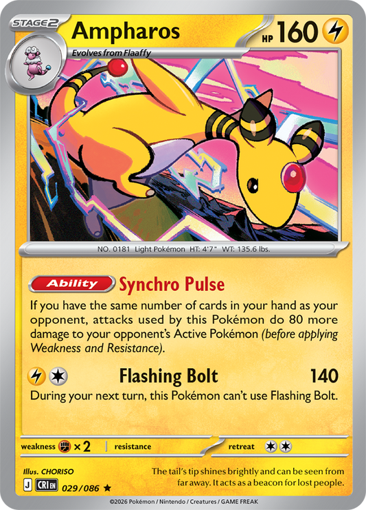 029/086 - Ampharos - Chaos Rising