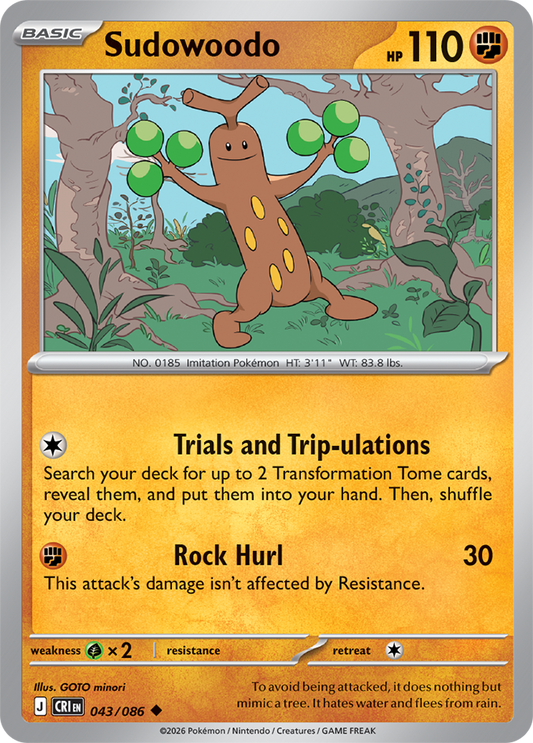 043/086 - Sudowoodo - Chaos Rising