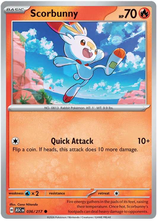 036/217 - Scorbunny - Ascended Heroes