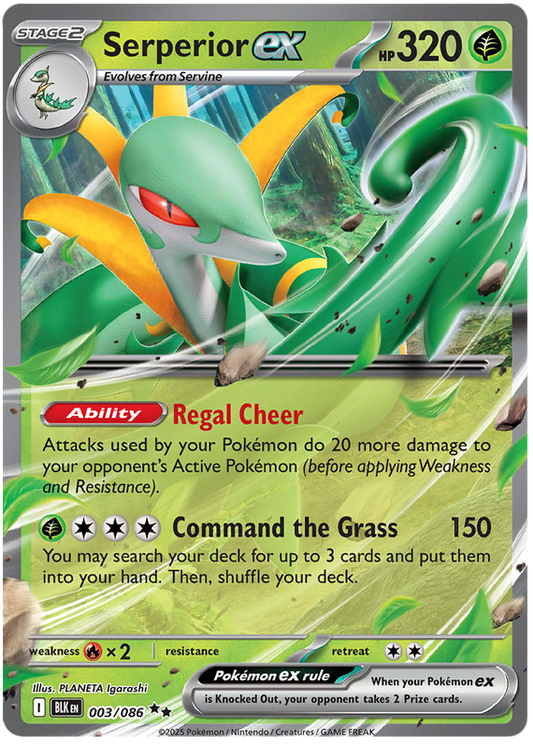 003/086 - Serperior ex - Black Bolt