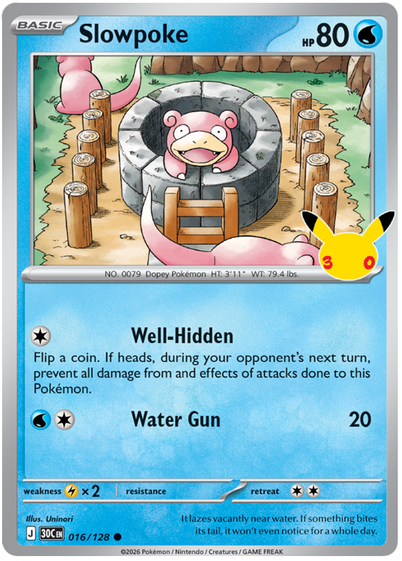 016/128 - Slowpoke - 30th Celebration