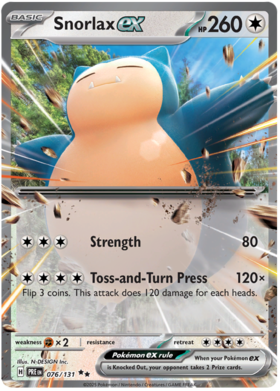 076/131 - Snorlax ex - Prismatic Evolutions