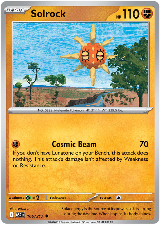 106/217 - Solrock - Ascended Heroes