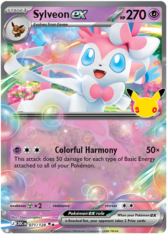 071/128 - Sylveon ex - 30th Celebration
