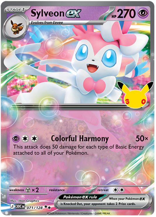 071/128 - Sylveon ex - 30th Celebration