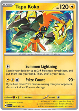 065/191 Tapu Koko - Surging Sparks