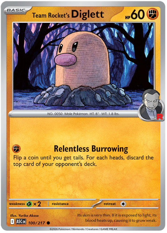 100/217 - Team Rocket’s Diglett - Ascended Heroes