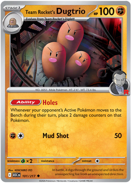 101/217 - Team Rocket’s Dugtrio - Ascended Heroes