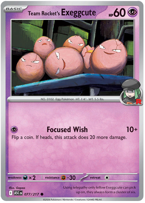 077/217 - Team Rocket’s Exeggcute - Ascended Heroes