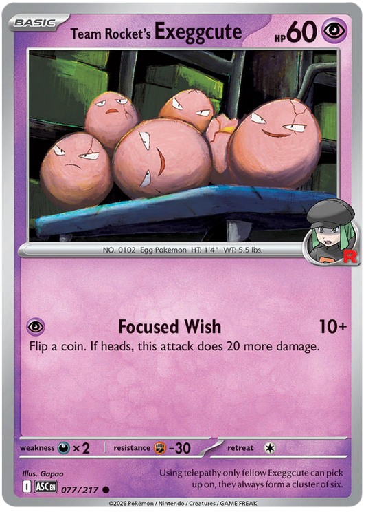 077/217 - Team Rocket’s Exeggcute - Ascended Heroes