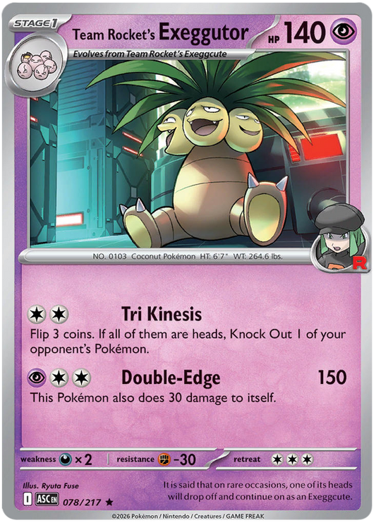 078/217 - Team Rocket’s Exeggutor - Ascended Heroes